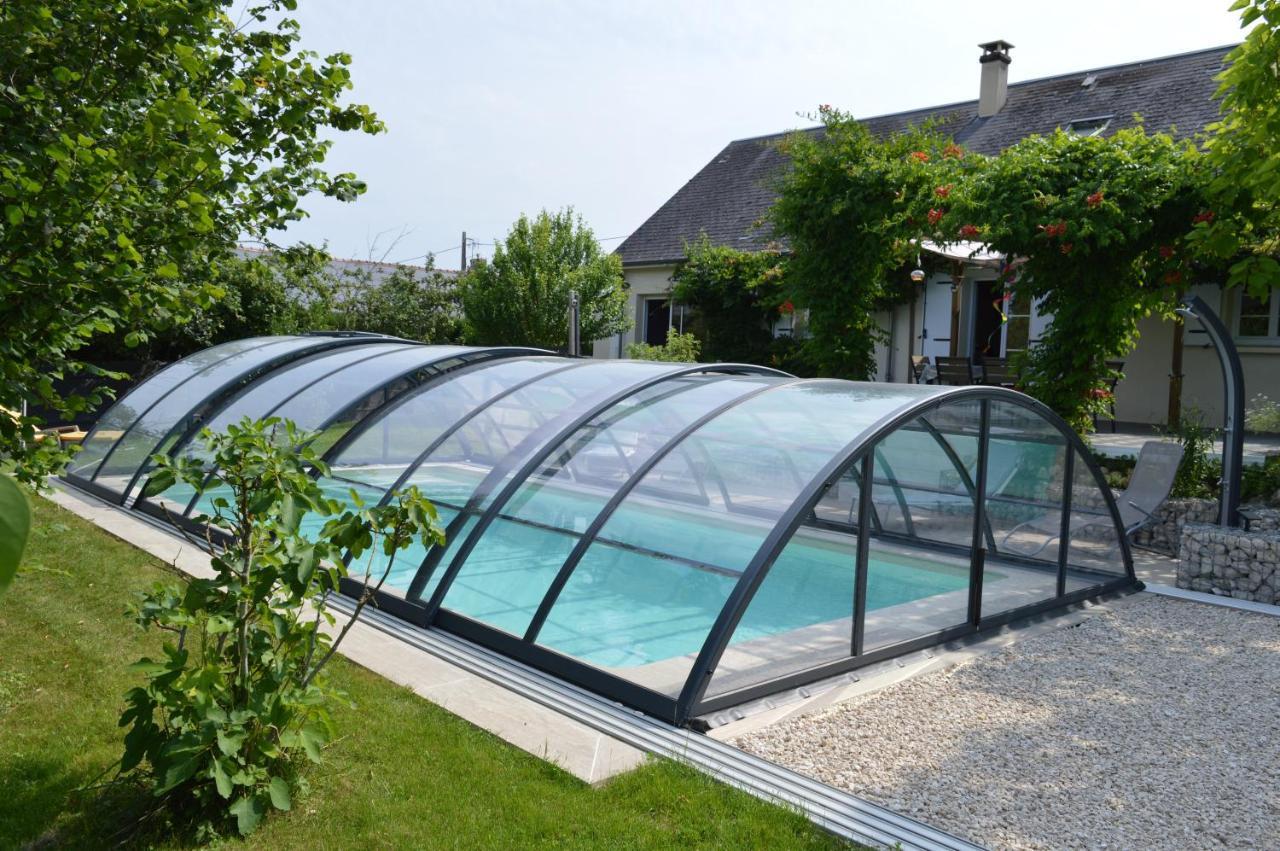 Au Coeur Du Bien-Etre, Chalet Avec Piscine Chauffee Et Couverte, Spa, Sauna, Massages Monteaux Exterior foto